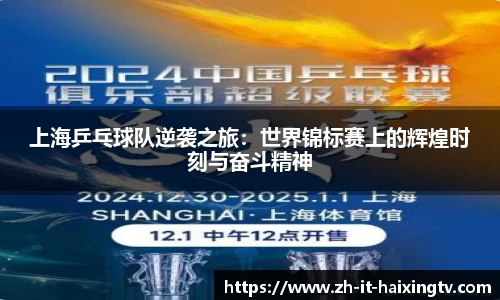 上海乒乓球队逆袭之旅：世界锦标赛上的辉煌时刻与奋斗精神